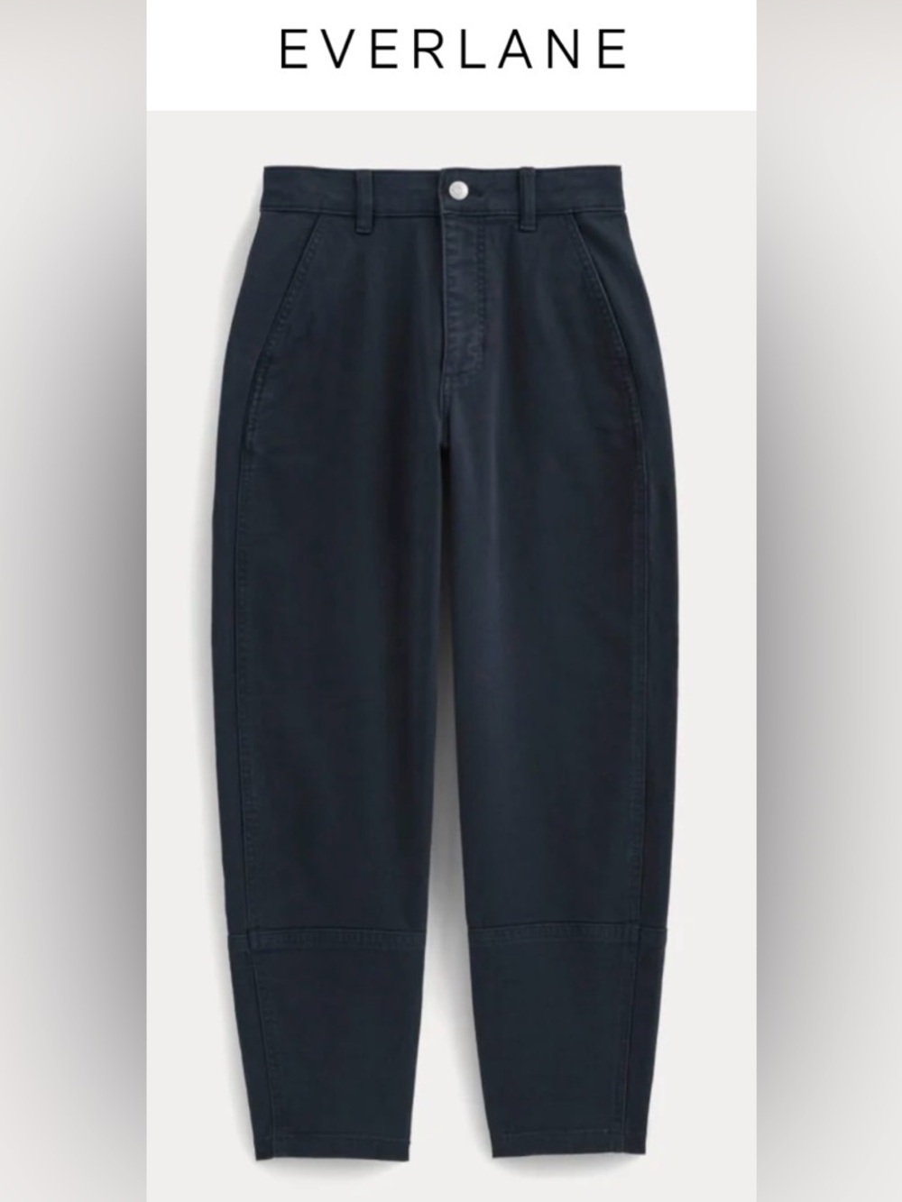 Everlane Navy High-Rise Utility Tapered Pants